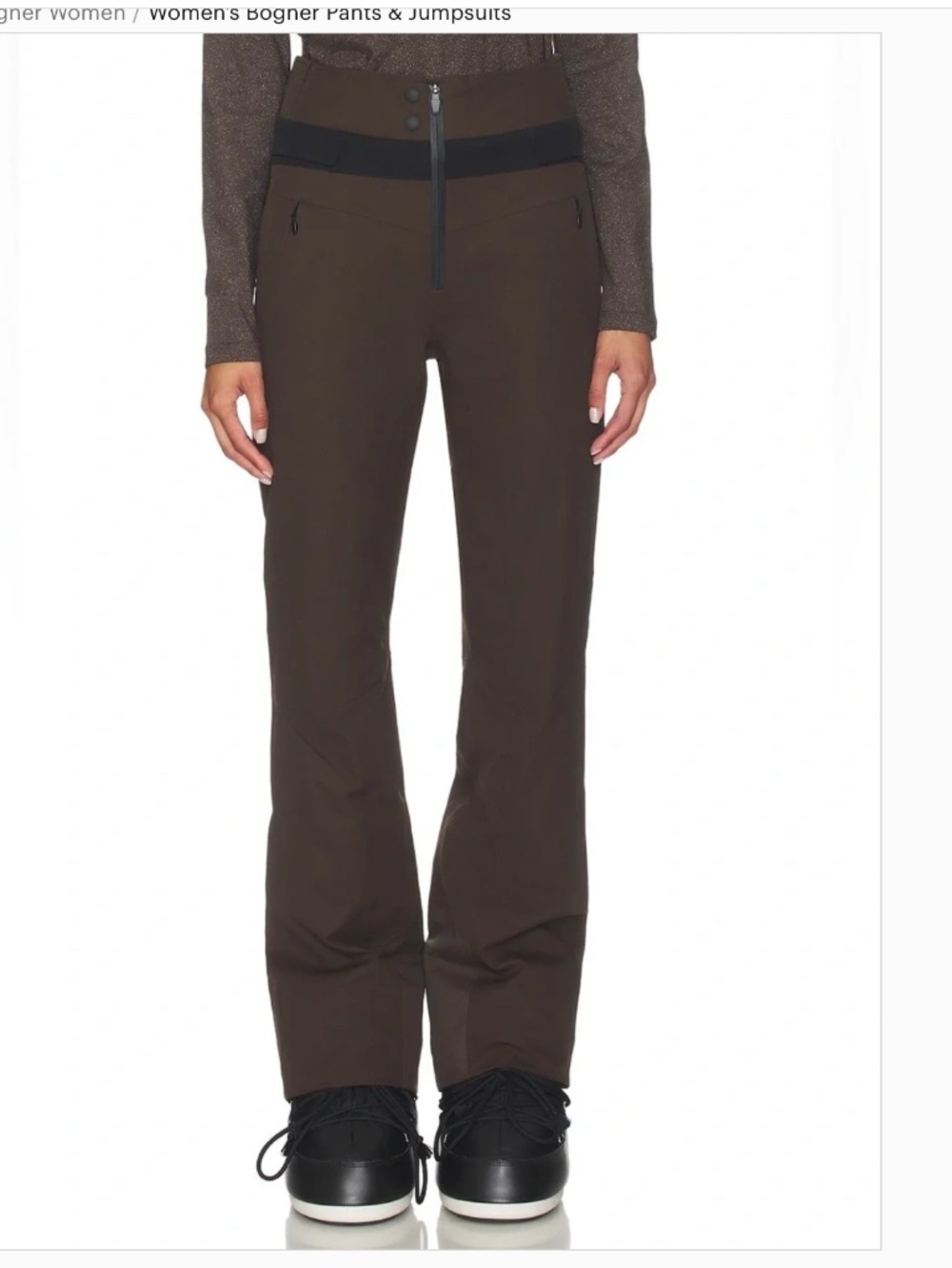Bogner Fire + Ice Borja technical ski pants brown espresso sz XS nwt